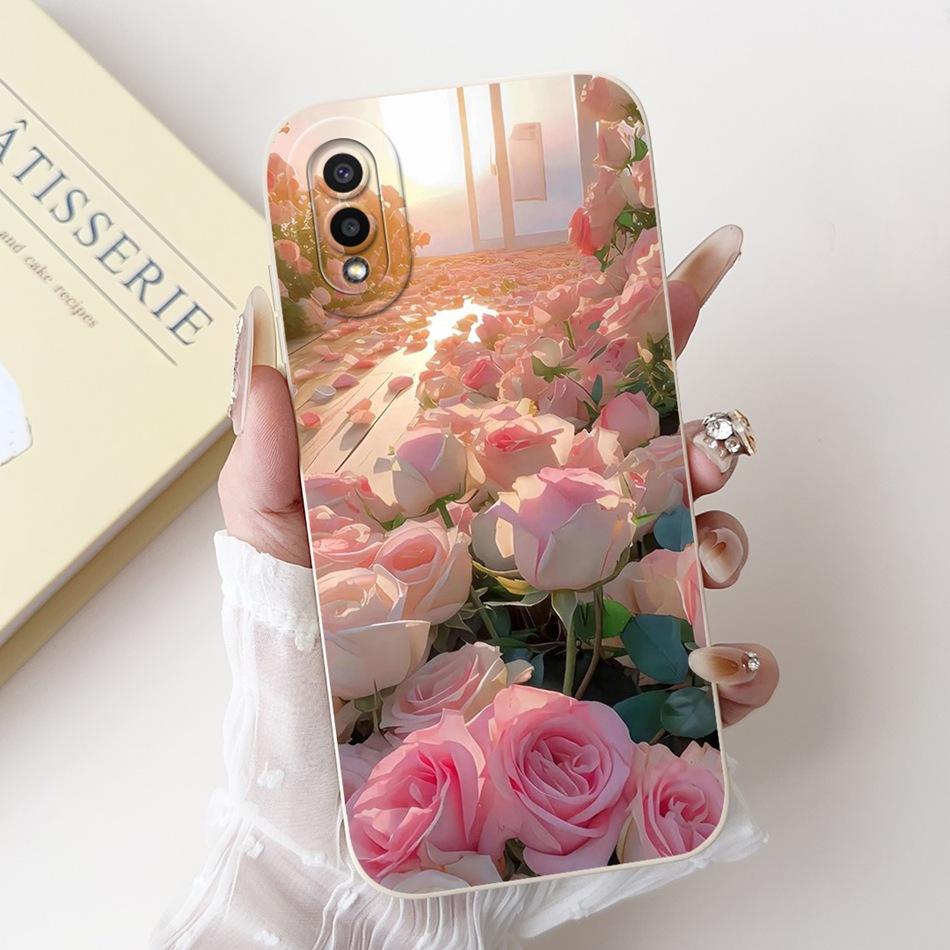 For Samsung Galaxy A02 A02s Phone Case Samsung A02 A02S SM-A025F A022G Elegant Floral Printing Soft Silicone Shockproof Cases