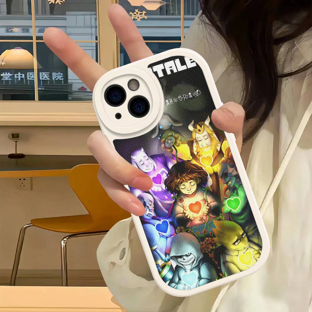 Hot Video Game U-Undertales Leather Phone Case For IPhone 16 16e 15 14 13 12 11 Pro Max Plus Mini Cover