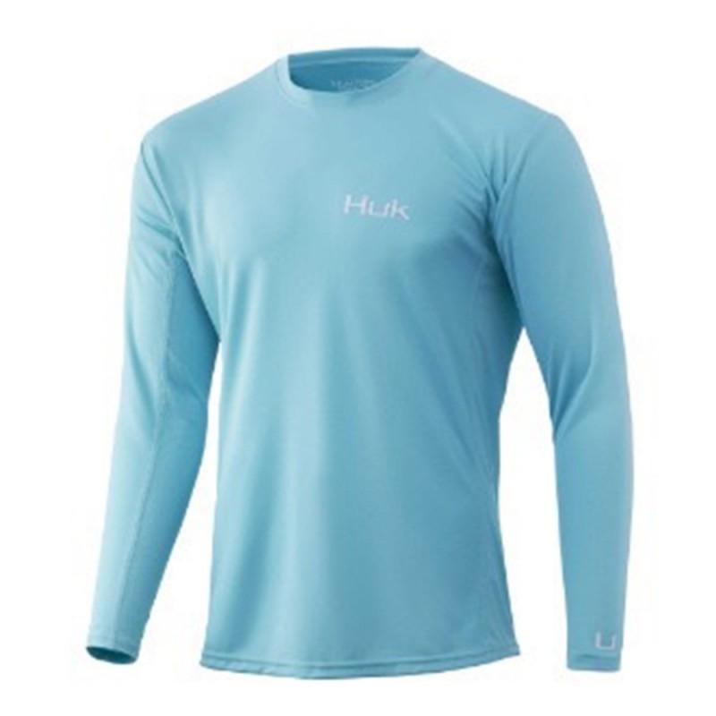 Mens Quick-Dry UV Protection Fishing Shirt Long Sleeve Breathable Bamboo Fiber Outdoor Sport Top Summer