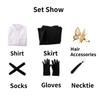 Dogs Bungo Stray Akiko Yosano Cosplay Costume Set Halloween Party Dress Props Up