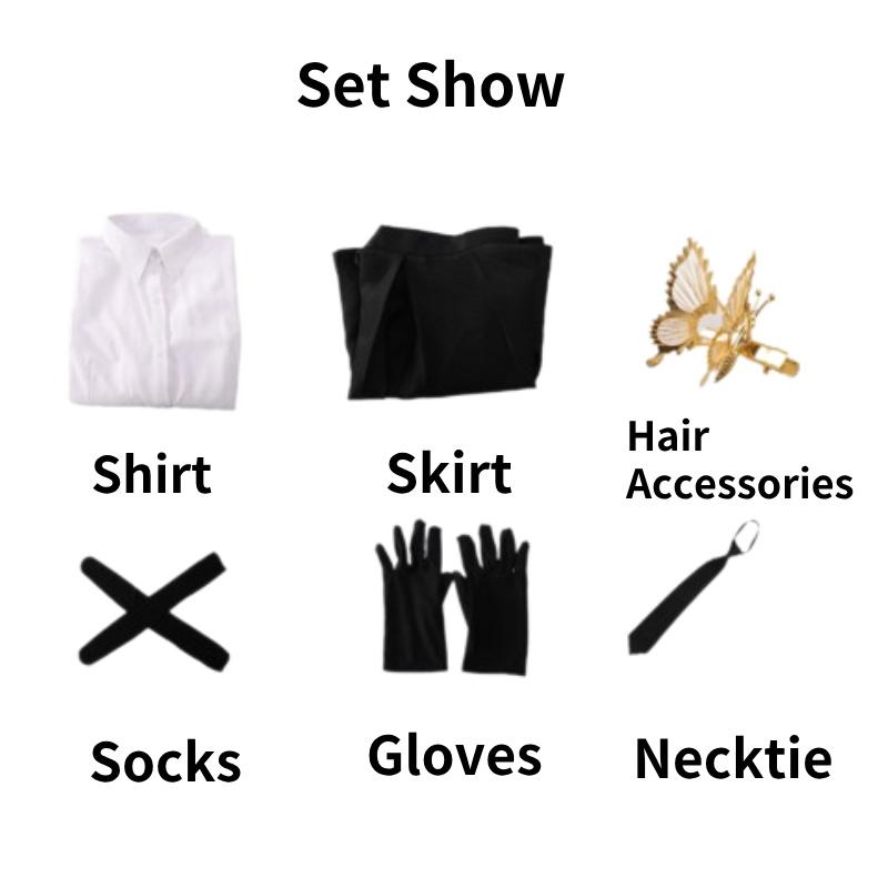 Dogs Bungo Stray Akiko Yosano Cosplay Costume Set Halloween Party Dress Props Up