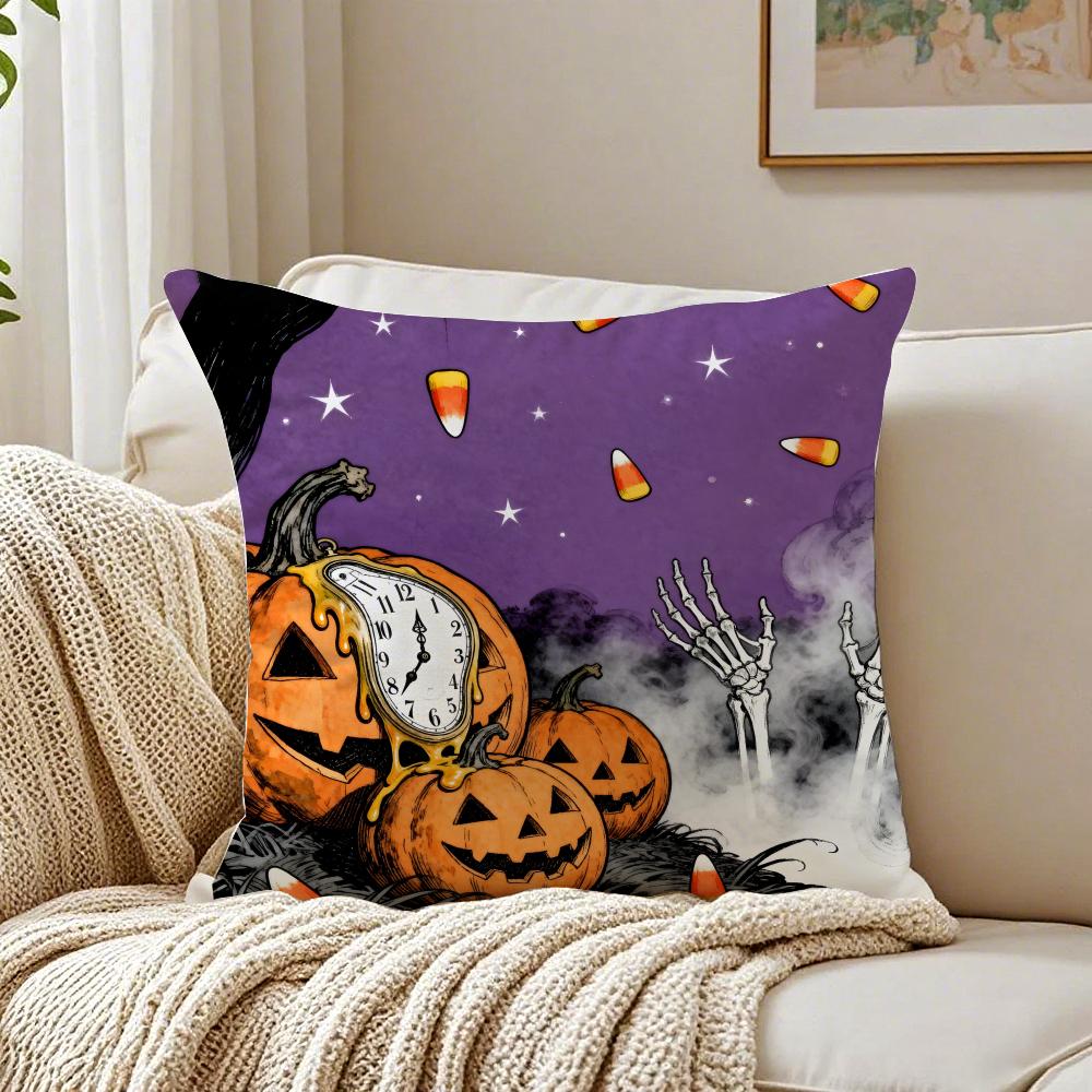 Surreal Halloween Cushion Cover Pillowcase Antidustmite Living Room Sofa Decor Cushion Room