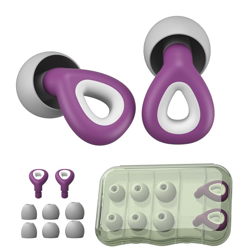 1Pair Silicone Anti-Noise Earplugs Swimming Ear Plugs Sleeping Ear Plugs Waterproof Ear Protector Layer Mute Earplugs