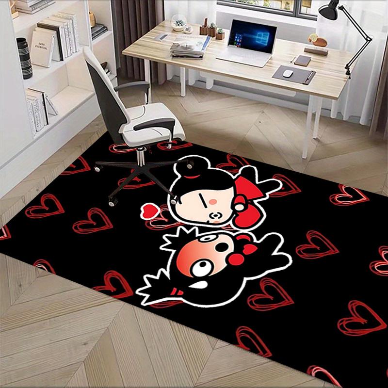 Pucca Chair Mat: Cute Cartoon Decor for Home Office, Living Room, Bedroom - Perfect Gift Idea!.1256a