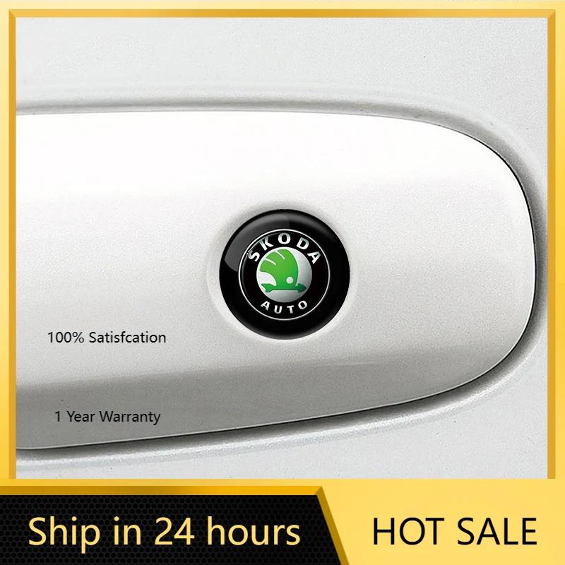 

Car Sticker 2025 Hot 14.5mm Car Lock Keyhole Stickers Decoration Protection For skoda octavia a5 a4 mk1 fabia superb rapid mk3 y