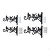 2 Pieces Outdoor Plant Hangers Hanging Brackets Stylish Wall Mounted Hooks Holders for