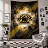 Boston Bruins Wandteppich Heimdekoration Wandbehang Tuch für Schlafzimmer Wohnzimmer Hintergrund