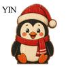 Wooden Simulation Soap Shapes Christmas Table Decorations, Santa Claus Snowman Reindeer Desktop Ornaments, Party Toppers Distressed Tiered Tray Decor