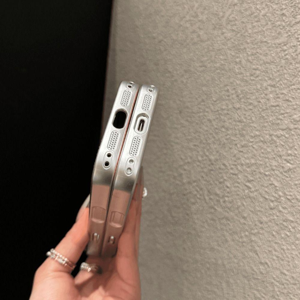 Litchi Pattern Phone Case Matte Textur Glass Large Window Phone Shockproof Case with Hanging Holes for iPhone17 ProMax/17 Pro