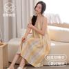 Lyocell Nightgown with Chest Pad, Women's Summer Suspender Pajamas, Maternity Plus Size, Cool Thin Tencel Dress.