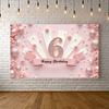 Creative  Banner  Six Birthday Banner  Kids Birthday Banner for Event Decor Indoor Decoration Party Decor