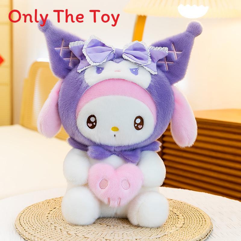 Melody Kuromi Plush Toy With Soft Rabbit Fur For Kids And Collectors