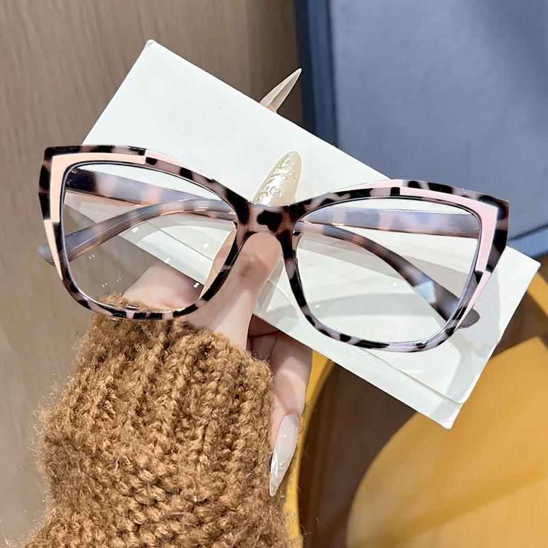Europe&America Sqaure Reading Glasses Women Block Color Leopard Computer Eyeglasses Presbyopia Eyewear +1.0+1.5 ...+3.0 Unisex