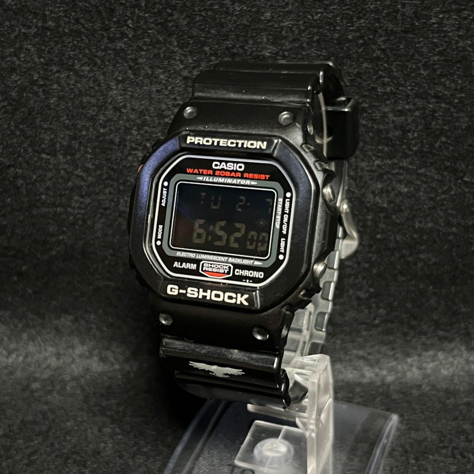 [Working item] G-SHOCK Speed Gloss Black RAVEN Speed Limited DW-5600 Rare Battery replaced Operation confirmed CASIO Casio