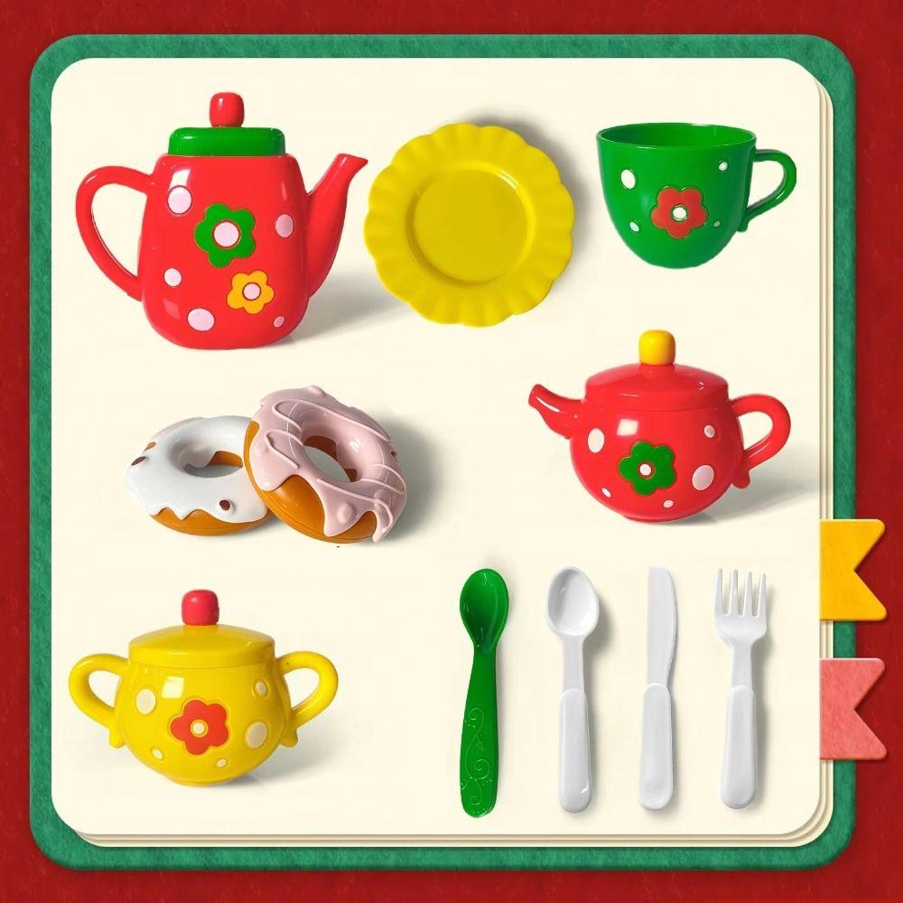 Cake Dessert Playhouse Kitchen Toys Kettle Cookies Tea Set for Girls  New Year Gifts