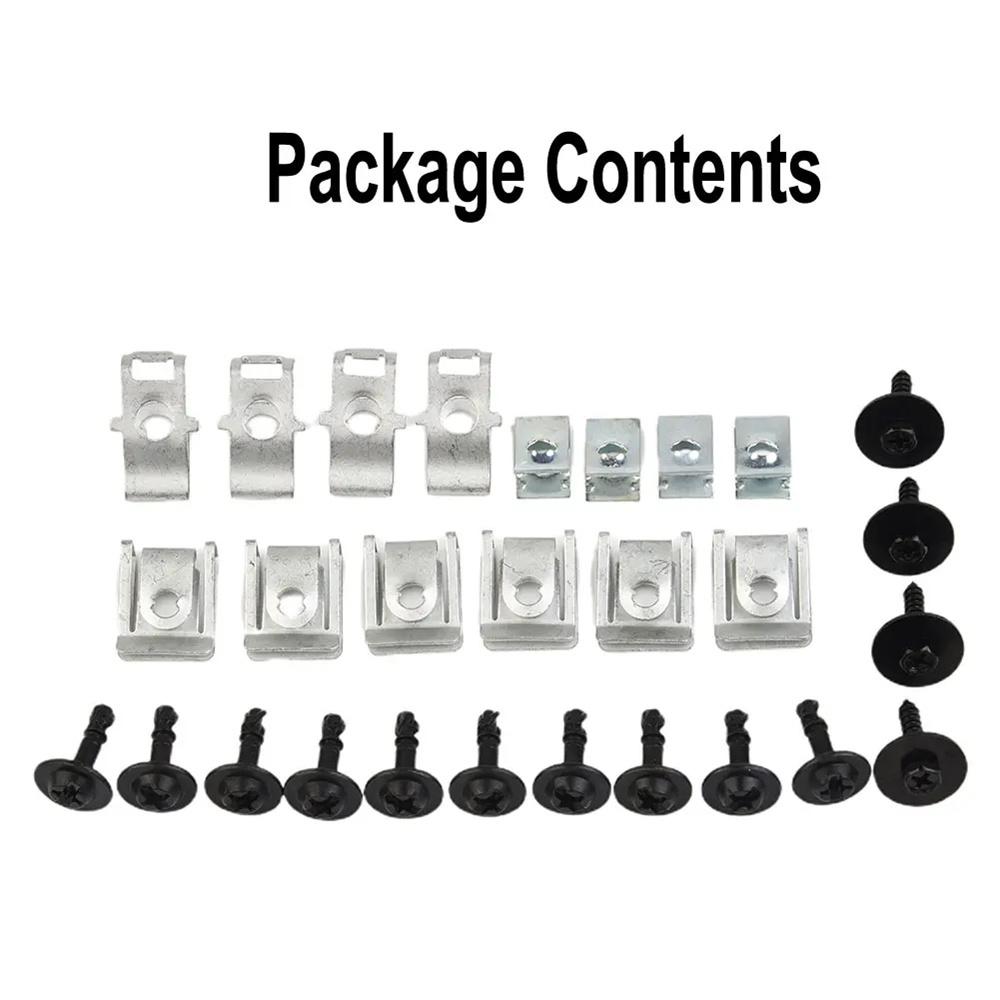 28Pcs Mixed/Set Engine Hood Screw Set Engine-Undertray Under Cover Clips Fitting Kit Fora4 B8 A5 8T
