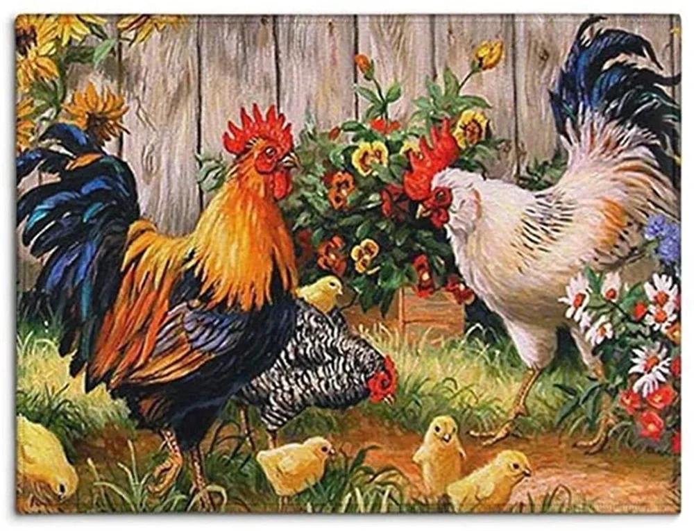 Sunflower Rooster Kitchen Floor Mat Decor Hallway Balcony Runners Rugs Carpet Living Room Farmhouse Chicken Kitchen Mats Decor