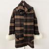 OFTBUY New Winter Women Coat Real Natural Fox Fur Cuff Turn-down Double-faced Woolen Blends Jacket Thick Warm Casual Overwear