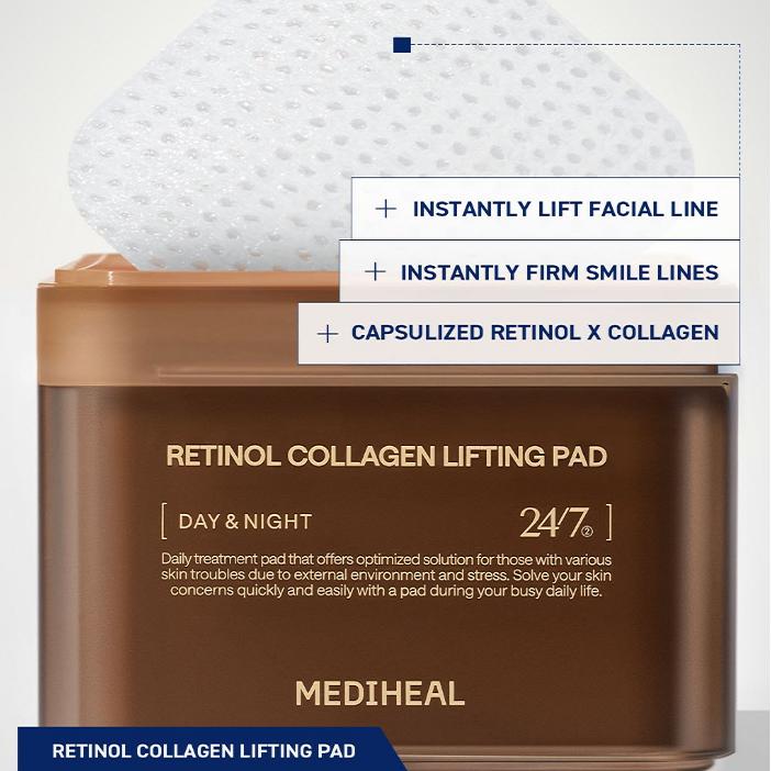 Mediheal Retinol Collagen Elasticity Pads 100 Sheets, 100 Sheets, 1 Piece