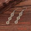 1 Paio di Orecchini Pendenti a Spirale Retrò per Donna Vintage Argento Minimalista Creativi Gioielli da Festa Regali