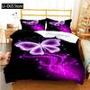 Colourful Butterfly Duvet Cover Bedding Set Comforter Cover with Pillowcases for Girls Gift Single Double Queen 3Pcs Full Size