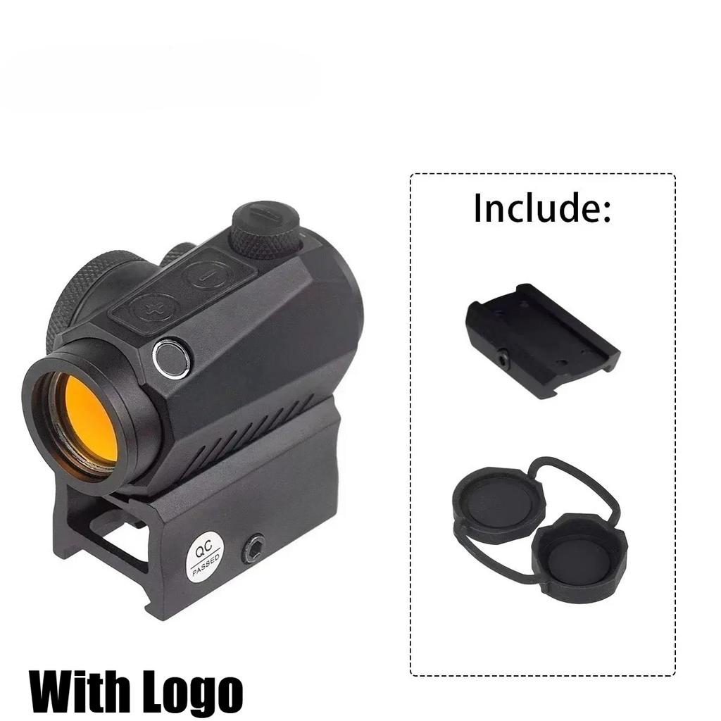 R5 1x20mm 2 MOA Red Dot Sight Reflex Riflescope Hunting Scope With Mount Riser 20mm Rail Co-Witness Holographic AR15