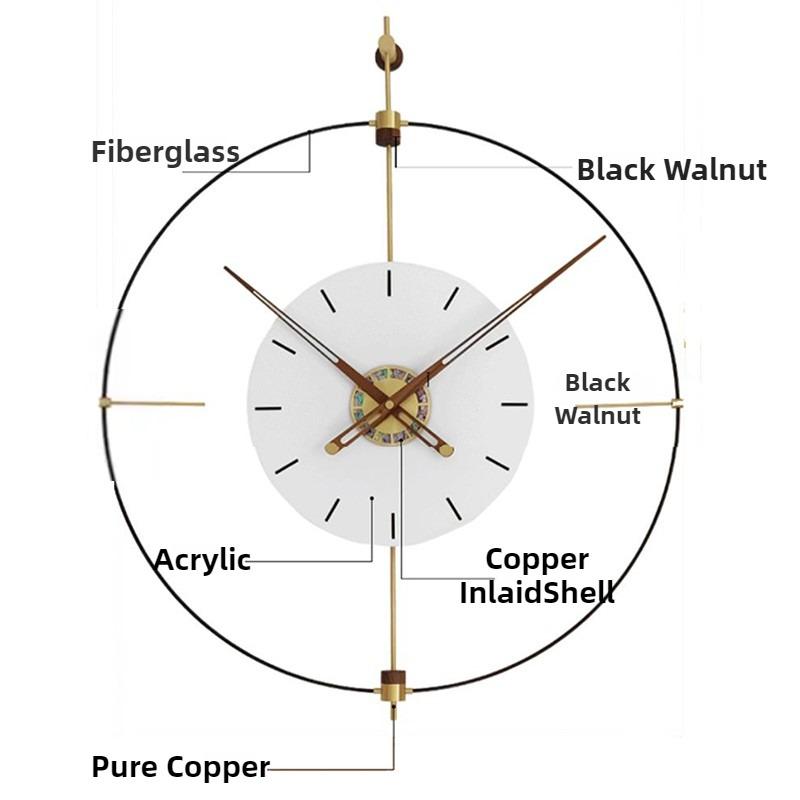 Modern Wall Clock Decorative Wall Watch Minimalist Nordic Luxury Aesthetic Large Clocks Silent Elegant Living Room Art Watches