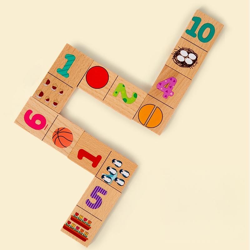 Montessori Shape Matching Board Game Digital Solitaire Images Animal Fruit Blocks Puzzles Educational Toys For Children Wooden