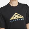 Nike Dri-FIT Trail Letter Print Crew Neck Short Sleeve T-Shirt Women Tops Black DX7897-010