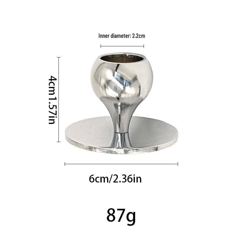 INS Style Silver Diamond Candle Holder - Western Restaurant Table Decoration