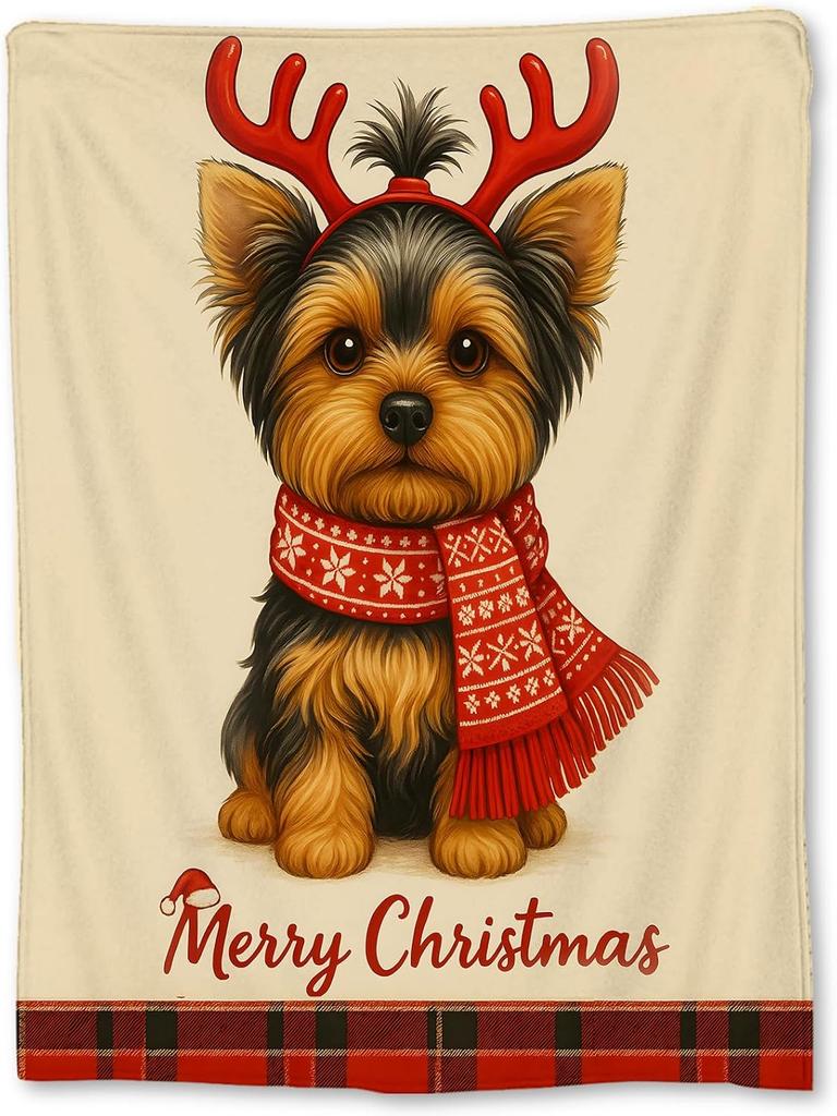 Christmas Tree Blanket, Soft Lightweight Flannel Red Truck Gnomes Snowy Cabin Throw Blanket for Couch, Bed, Travel & Home Decor