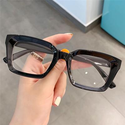 Übergroße quadratische Lesebrille für Damen und Herren, tragbar, großer Rahmen, hochauflösende Presbyopie-Brille mit 0 ~ + 3,0 Dioptrien