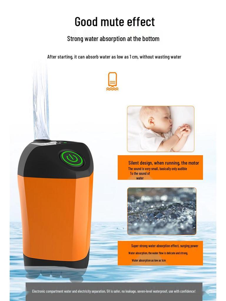 Portable Self-Priming Electric Shower for Outdoor and Rural Use