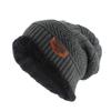 Autumn and Winter New Men's Knitted Hat, Adult Wool Plush Thickened Outdoor Thermal Pullover Hat
