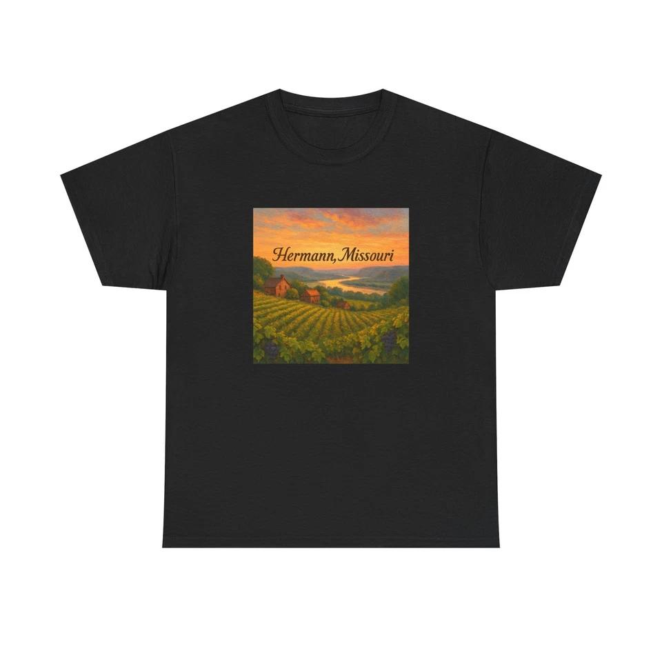 

Unisex Adult T Shirt Hermann Missouri Wine Country Sunset S