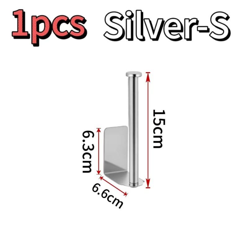 

Self-Adhesive Toilet Paper Holder Stainless Steel Brushed Paper Towel Roll Rack Black Bathroom Kitchen Long Tissue Hanger