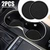 2x Universal Car Cup Holder Black Anti-Slip ert Coaster Pad Car Accessories