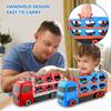 Kids Toys Oversized Ejector Track Car Folding Transformer Big Truck Storage Alloy Small Car Model For 3,4,5,6 Years Old Boys Toddler Toys