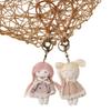 Cute Fabric Filled Cotton Doll Keychain Pendant - Trendy Girl Charm Ornament