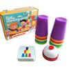 Kids' Educational Speed Stacking Cups - Interactive Tabletop Game for Kindergarten & Parent-Child Play