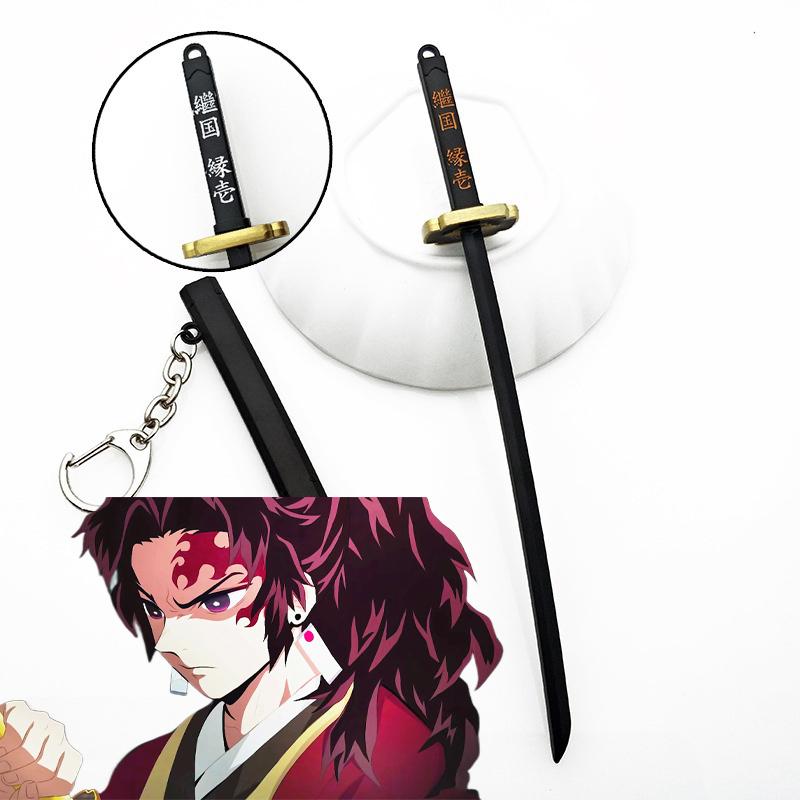 6,7 inch Metalen Katana Anime Kimetsu No Yaiba Tanjirou Mes Echte Japanse Katana Mini Samurai Sabel Speelgoed Cadeau