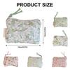 Elegant Flower Print Cosmetic Pouches Compact Cotton Storage Bag Makeup Bag For Lipstick And Essential