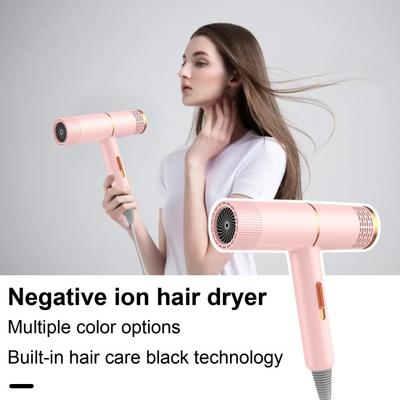 Sèche-cheveux domestique avec lumière bleue haute puissance 800 W, soins capillaires à ions négatifs, sèche-cheveux pour femmes et hommes, sèche-cheveux pour cheveux silencieux et à séchage rapide (Prise UK)