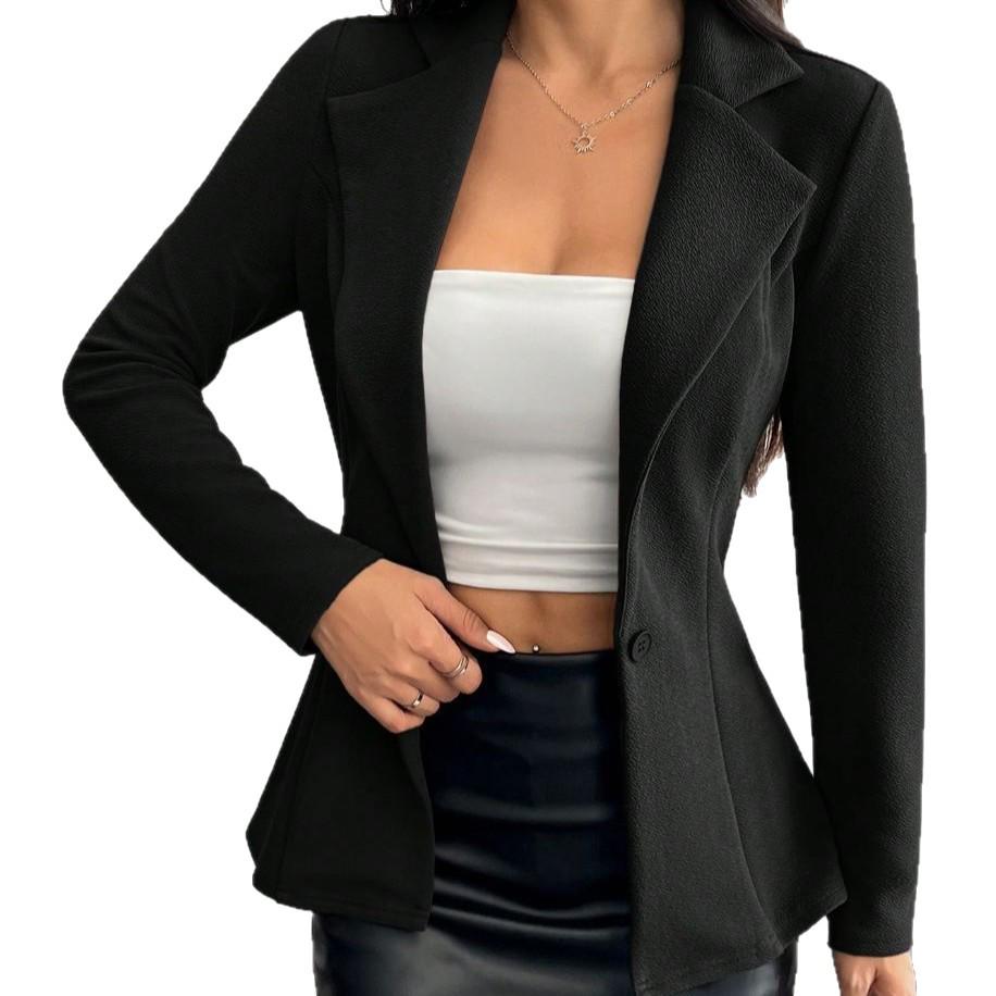Autumn Fashion Women's Slim Fit Casual Jacket - Solid Color