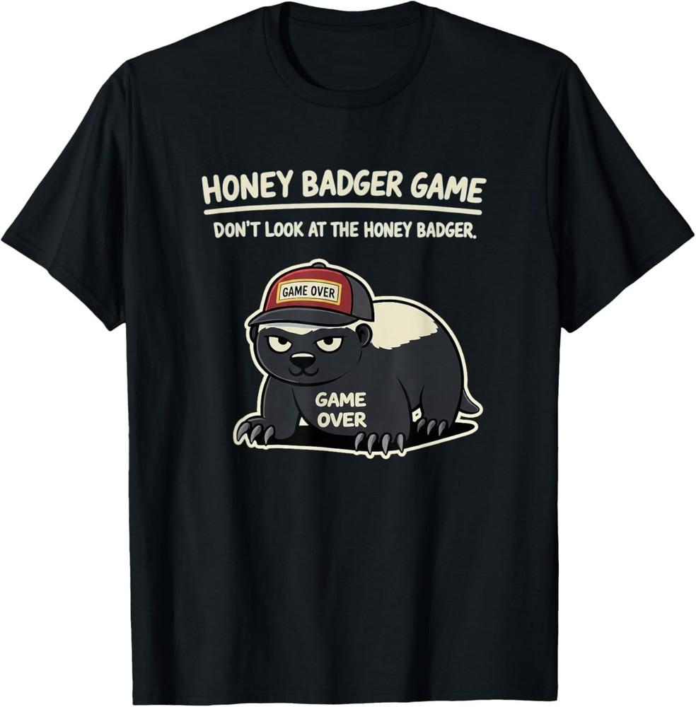 Honey Badger Game Over Design T-Shirt Unisex T-Shirt XXXXL