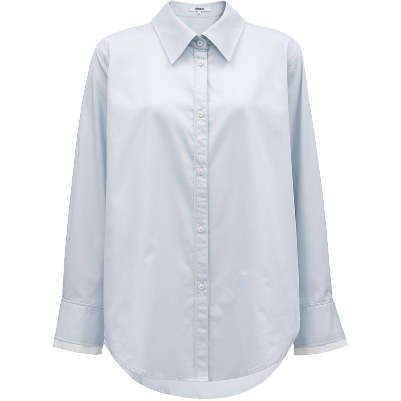 ONLY 2025 Spring Versatile Loose Long-Sleeve Lapel Shirt for Women M
