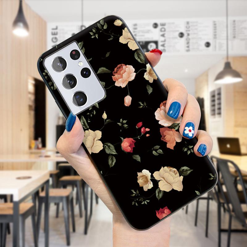 Womens Ladies Fashion Flower Pattern Silm Soft Silicone TPU Case Cover