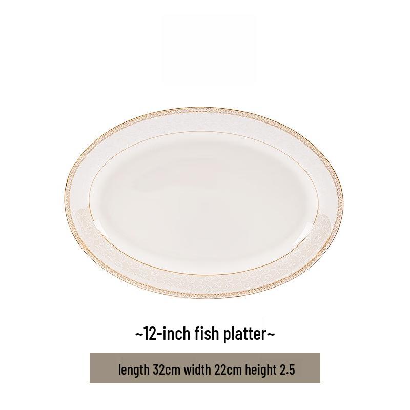 Light Luxury Nordic Ceramic Fish Plate