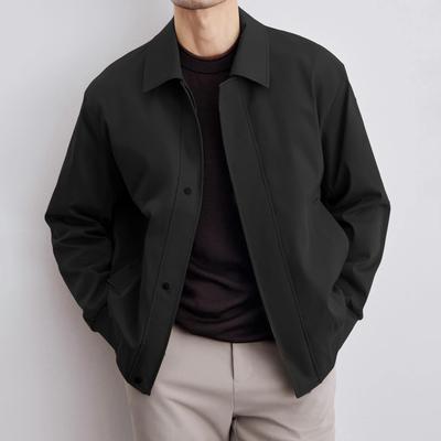 Men's Spring Solid Color Casual Lapel Jacket