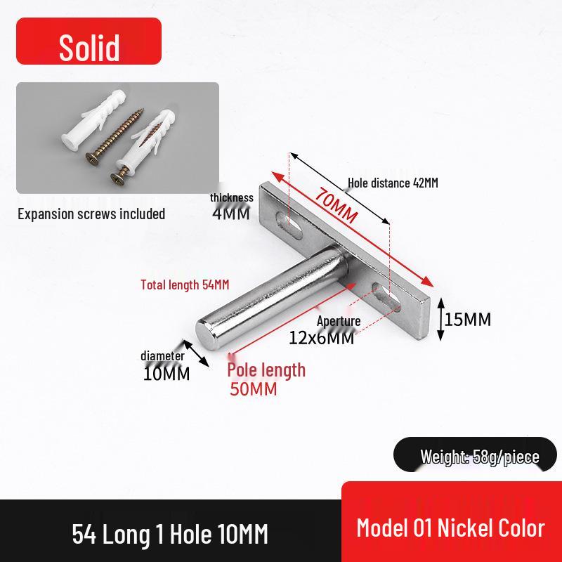 Invisible T-Shaped Shelf Brackets for Concealed Wall-Mounted Bookshelf Support 50 мм